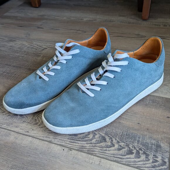 Beckett Simonon Men's Geller Casual Classic Suede Trainer Sneakers Grey Blue 11 - Picture 5 of 9